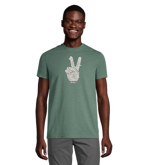 Men's Peace Graphic Short Sleeve Crewneck T Shirt