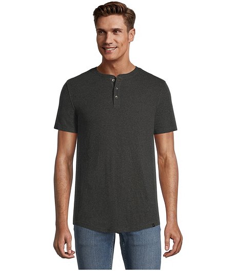 Men's Short Sleeve Modern Fit Ottoman Henley Shirt