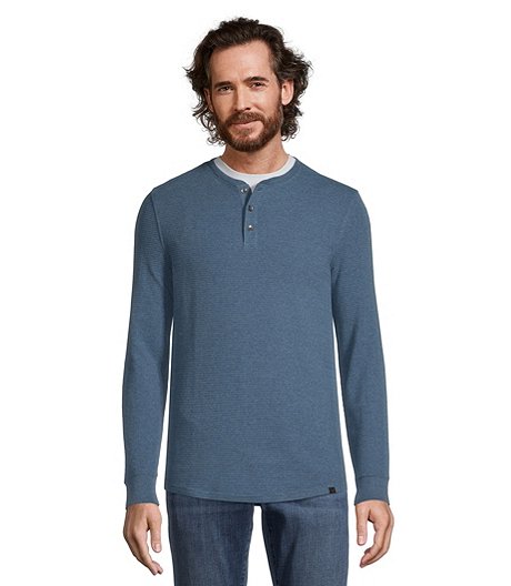 Men's Long Sleeve Modern Fit Ottoman Henley Shirt
