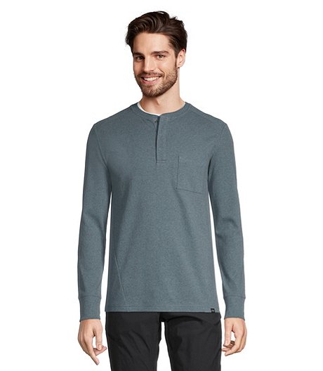 Men's Birdseye Long Sleeve Comfort Dry Henley Shirt