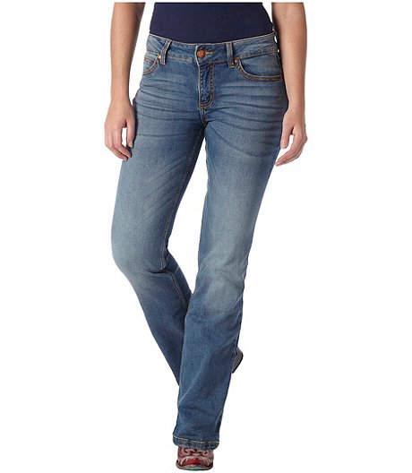 Women's Retro Mae Mid Rise Bootcut Jeans - Medium Indigo