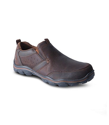 Men's Montz Devent Relaxed Fit Moc Slip-On Shoes - Dark Brown