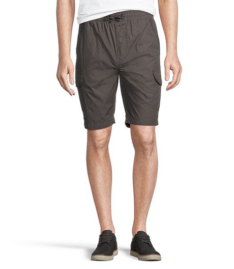 Men's Mid Rise Relaxed Fit Cargo Cotton Shorts
