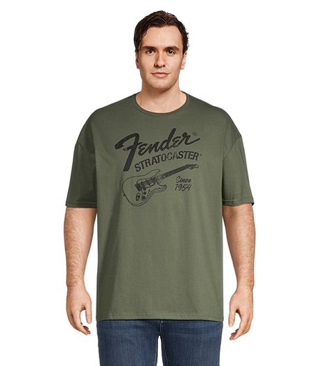 Men's Fender Stratocaster Vintage Graphic Crewneck T Shirt