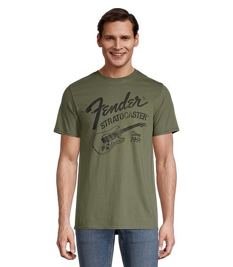 Men's Fender Stratocaster Vintage Graphic Crewneck T Shirt