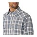 Men's Retro Western Woven Long Sleeve Snap Up Plaid Shirt