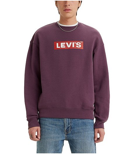 Men's Sweats Boxtab Modern Relaxed Fit Graphic Crewneck Fleece Sweatshirt