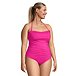 Women's One Piece Ruched Convertible Bandeau Swim Suit with Removable Straps