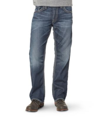 mens blue straight leg jeans