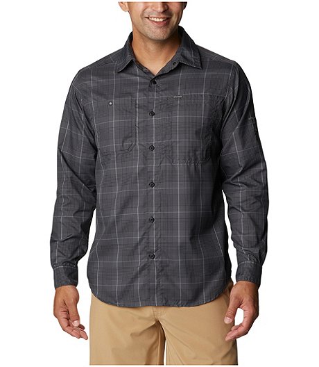 Men's Silver Ridge Utility Lite Long Sleeve Omni Shade Plaid Shirt