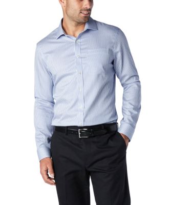 Men's Denver Hayes Modern Fit Never Iron Long-Sleeve Yarn-Dyed Dress Shirt Blue 2 Extra Large / Regular Men's Denver Hayes Modern Fit Never Iron Long-Sleeve Yarn-Dyed Dress Shirt Blue 2 Extra Large / Regular