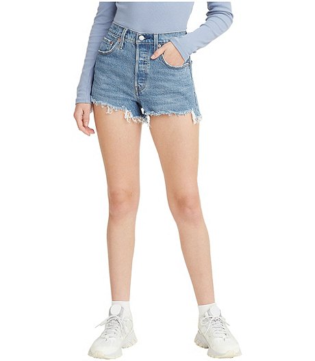 Women's 501 Original High Rise Jean Shorts - Medium Indigo