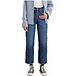 Women's Snap Ribcage High Rise Straight Leg Ankle Jeans