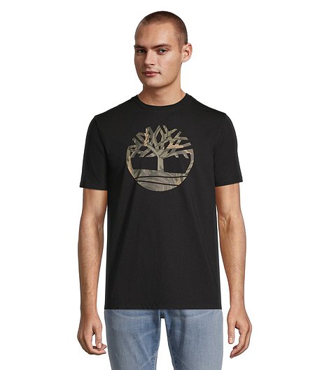 Men's Tree Camo Crewneck Cotton T Shirt