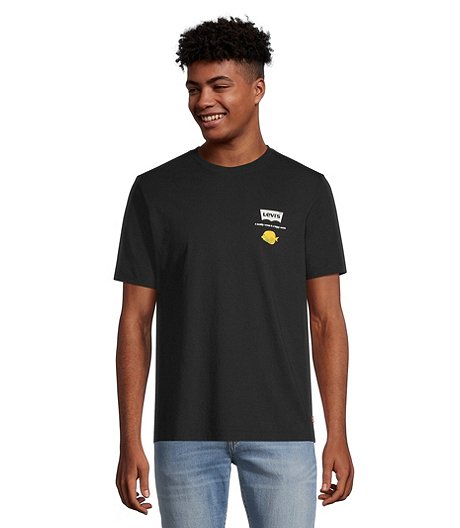 Men's Ocean Graphic Logo Relaxed Fit Crewneck Cotton T Shirt