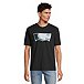 Men's Distorted Batwing Graphic Relaxed Fit Crewneck Cotton T Shirt