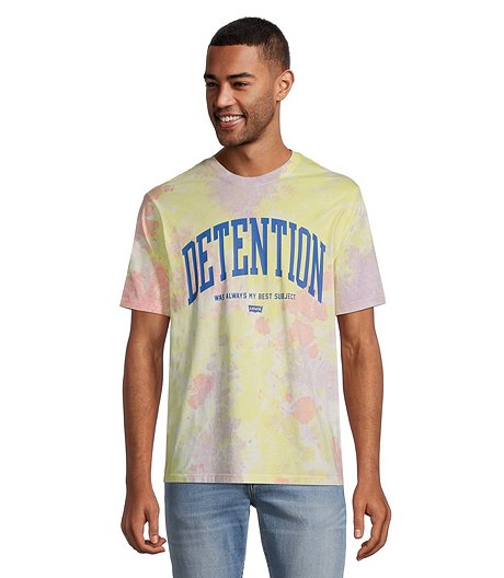 Men's Detention Graphic  Logo Relaxed Fit Crewneck Cotton T Shirt