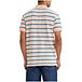 Men's Short Sleeve Striped Cotton Polo Shirt