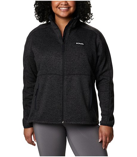 Women's Sweater Weather Zip Up Sweatshirt - Plus Size