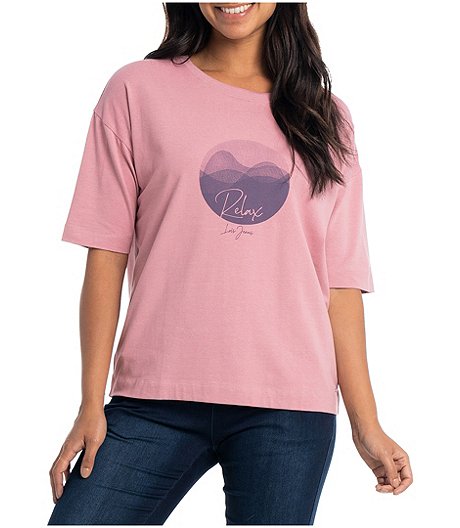 Women's Sandra Drop Shoulder Printed T Shirt - ONLINE ONLY