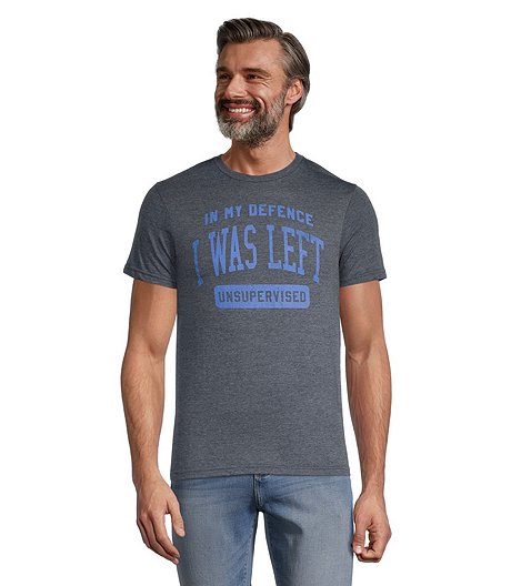 Men's Left Unsupervised Crewneck Graphic T Shirt