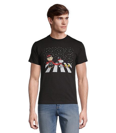 Men's Peanuts Abbey Road Graphic Crewneck T Shirt