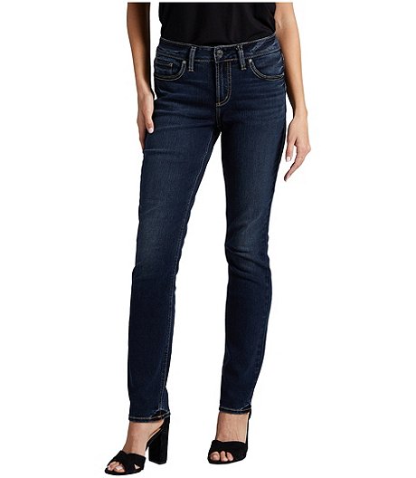 Women's Elyse Curvy Fit Mid Rise Straight Jeans