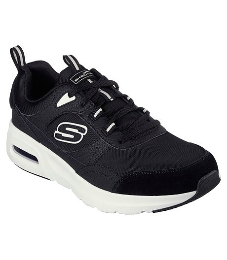 Men's Skech-Air Court Sneakers - Black/White