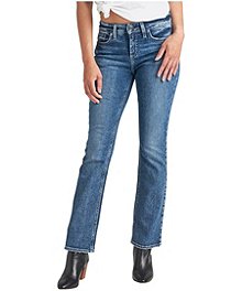Silver® Jeans Co. Women's Elyse Curvy Fit Mid Rise Slim Bootcut Jeans