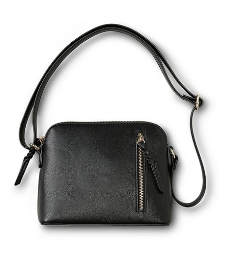 Women's Front Zip Crossbody Bag With Adjustable Strap