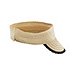 Women's Straw Visor with Scallop Detail