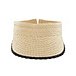 Women's Straw Visor with Scallop Detail
