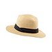 Women's Straw Hat with Black Ribbon Band
