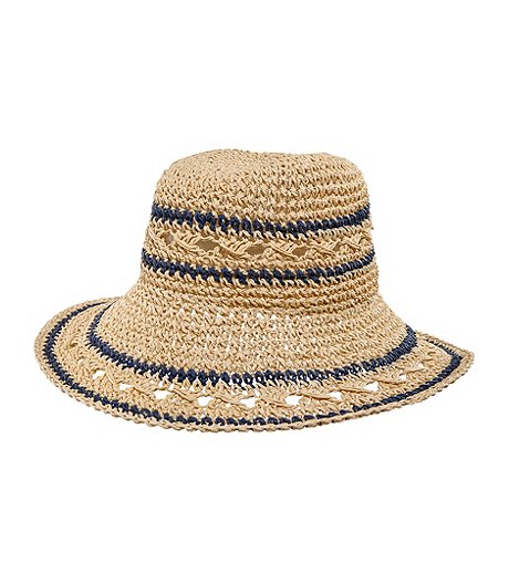 Women's Straw Crochet Hat