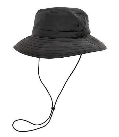Women's Wide Brim Bucket Hat with Chin Strap