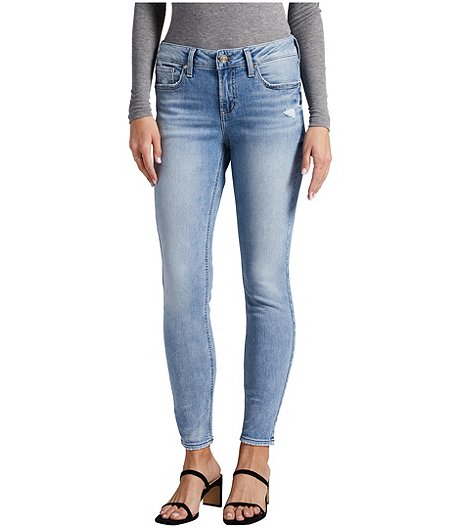 Women's Curvy Elyse Mid Rise Skinny Jeans