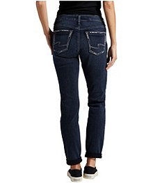 Silver® Jeans Co. Women's Boyfriend Mid Rise Slim Leg Jeans