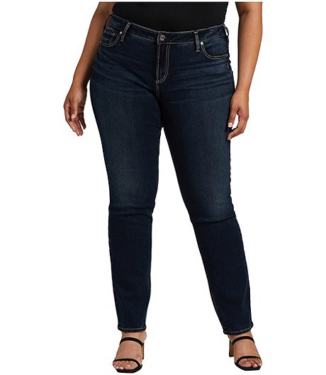 Women's Elyse Mid Rise Straight Leg Jeans Plus Size - ONLINE ONLY