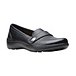 Women's Cora Daisy Leather Slip On Loafer Shoes - Black