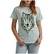 Women's Wolf Graphic Slim Fit Crewneck T Shirt