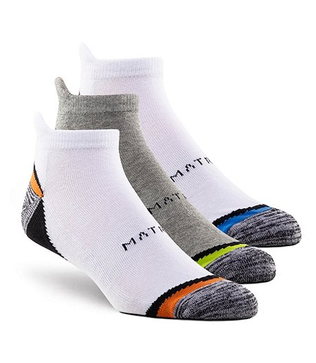 Men's 3 Pack FRESHTECH Low Cut Sport Socks with Tab
