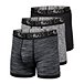 Men's 3 Pack Microfibre Heat Press Trunk Briefs Underwear
