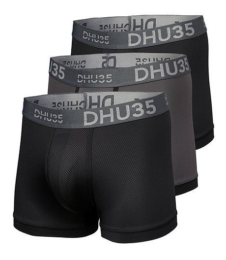 Men's 3 Pack Microfibre Space Dye Boxer Briefs Underwear