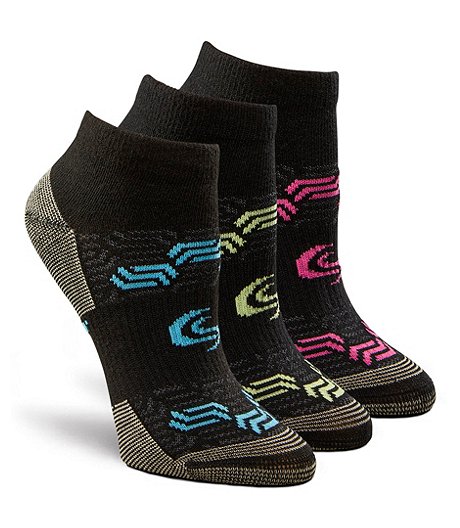 Women's 3 Pack Moisture Guard Extreme Athletic Low Cut Socks