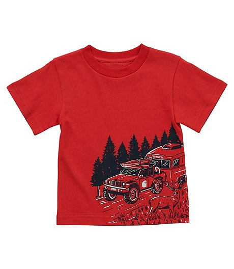 Toddler Boys' Crewneck Camping Wrap T Shirt