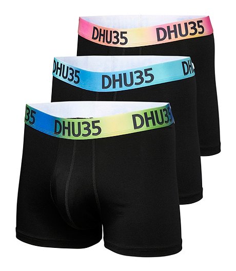 Men's 3 Pack Fashion Trunk Briefs Underwear