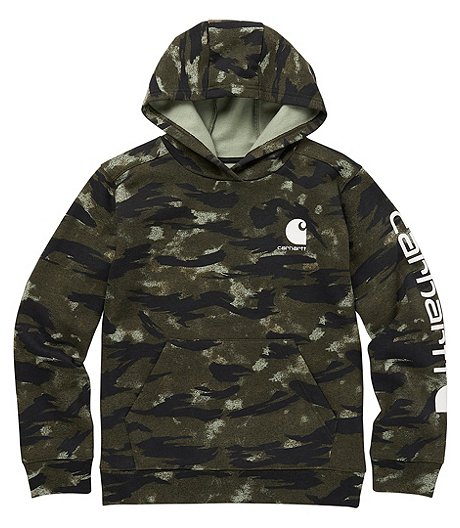 Youth Camo Graphic Pullover Hoodie