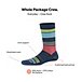Men's Casual Bright Super Stripe Crew Socks