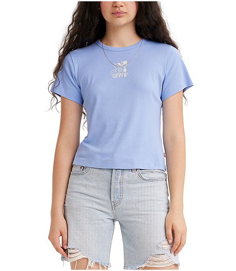 Women's Rickie Crewneck Slim Fit Graphic T Shirt.