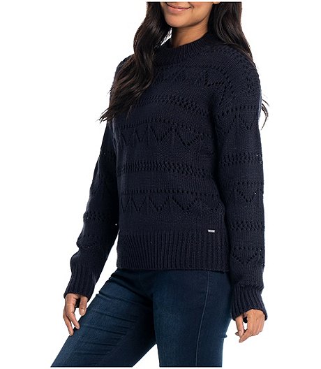 Women's Violeta Pointelle Crewneck Sweater - ONLINE ONLY